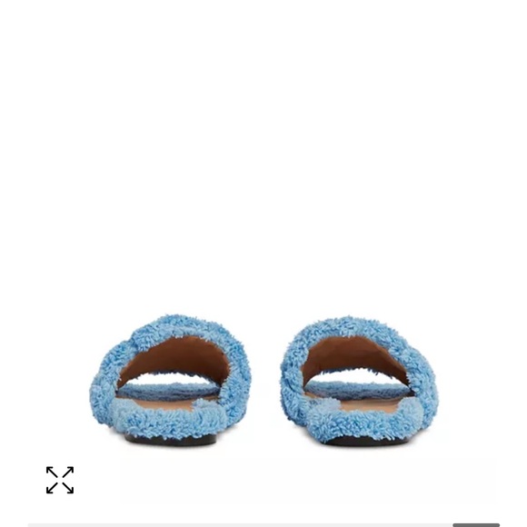 Bottega Veneta Blue Shearling Furry Sandal NWT 💯 authentic super cute! - Picture 11 of 16